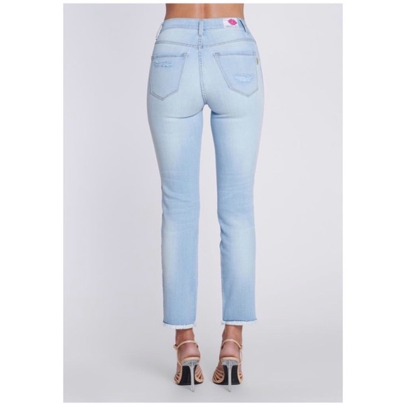 Light Vintage Wash Cropped Ankle Slim Jeans - Picture 7 of 8